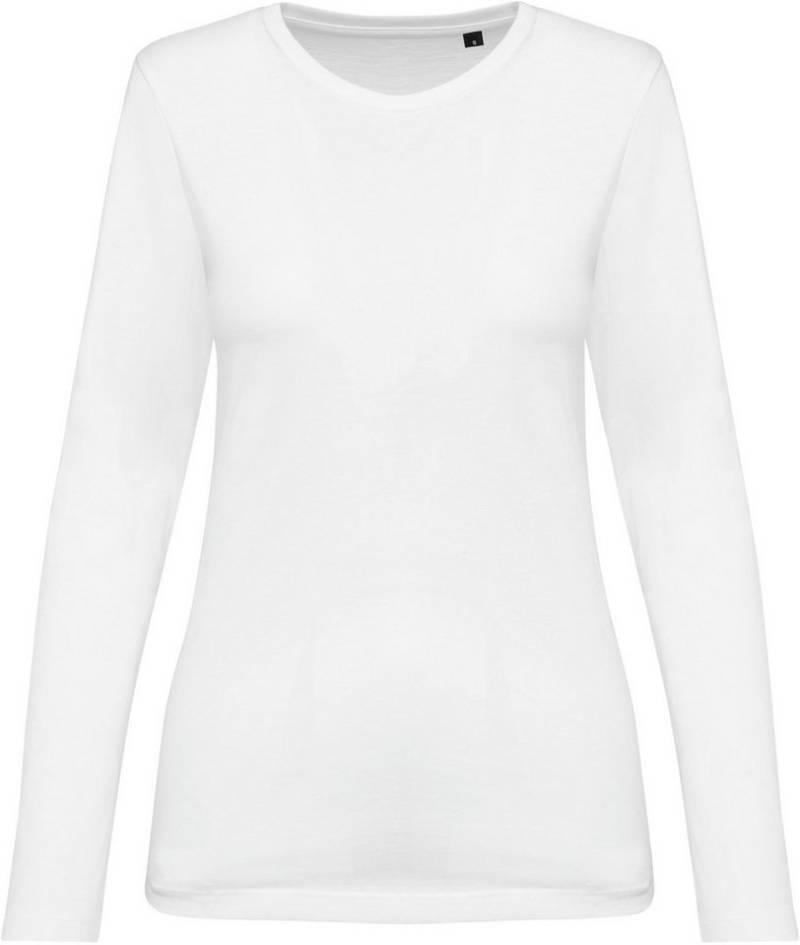 Kariban Langarmshirt Supima® Damen-T-Shirt Rundhalsausschnitt und langen Ärmeln von Kariban