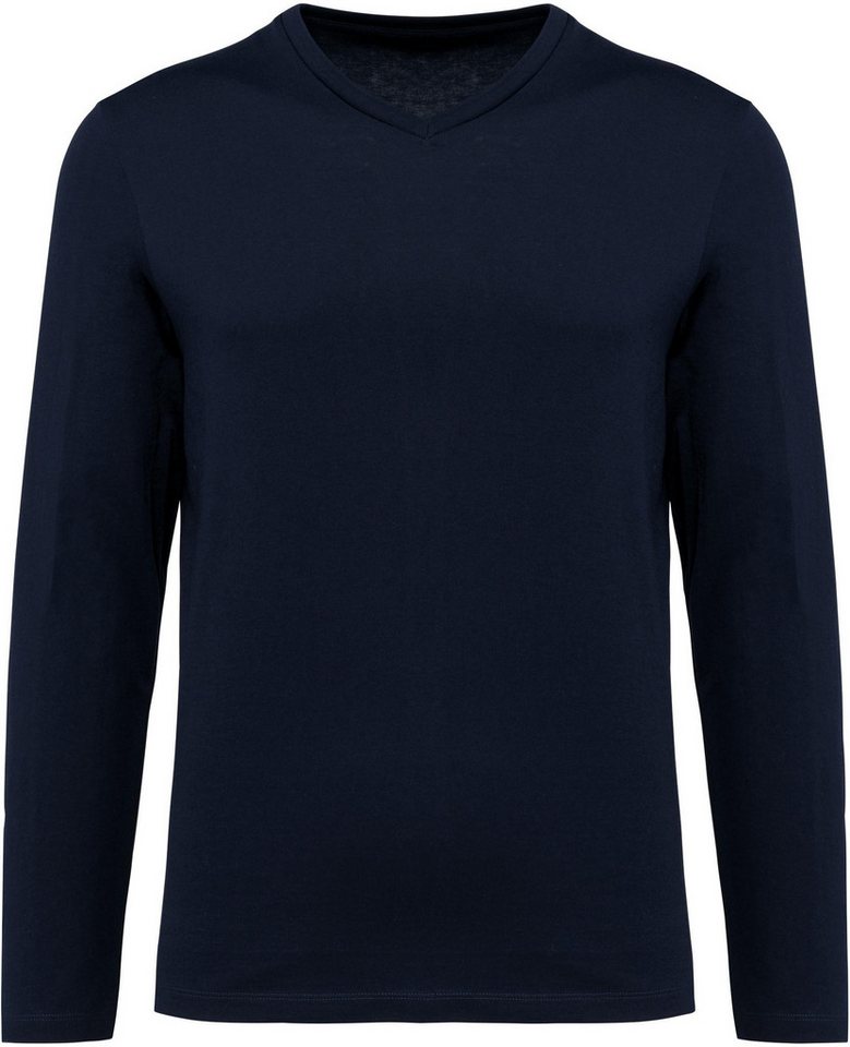Kariban Langarmshirt Supima® Herren-T-Shirt mit V-Ausschnitt und langen Ärmeln von Kariban