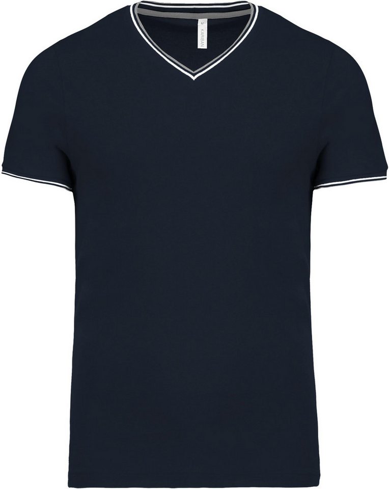 Kariban Rundhalsshirt T-Shirt aus Piqué-Trikot mit V-Ausschnitt für Herren Kariban Rundhalsshirt T-Shirt aus Piqué-Trikot mit V-Ausschnitt für Herren von Kariban