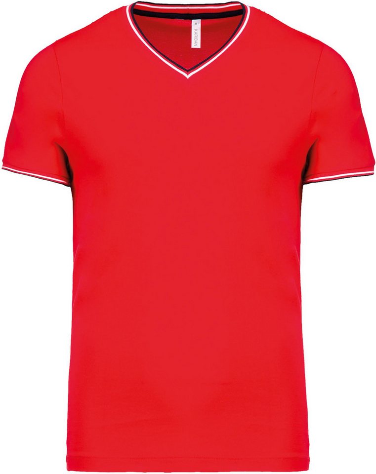 Kariban Rundhalsshirt T-Shirt aus Piqué-Trikot mit V-Ausschnitt für Herren Kariban Rundhalsshirt T-Shirt aus Piqué-Trikot mit V-Ausschnitt für Herren von Kariban