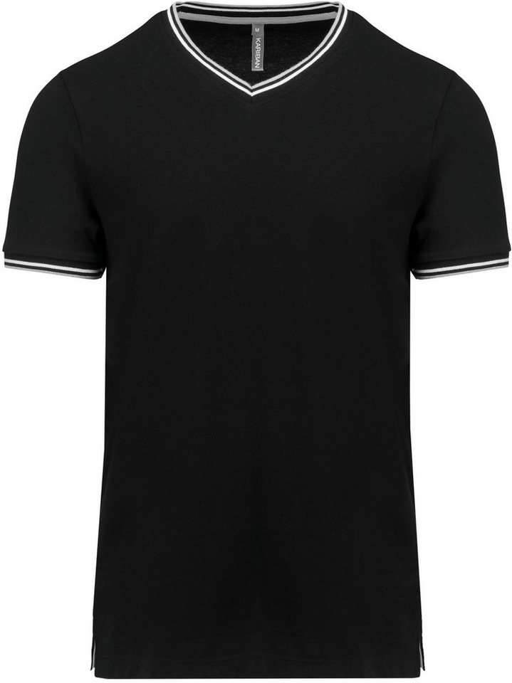Kariban Rundhalsshirt T-Shirt aus Piqué-Trikot mit V-Ausschnitt für Herren Kariban Rundhalsshirt T-Shirt aus Piqué-Trikot mit V-Ausschnitt für Herren von Kariban