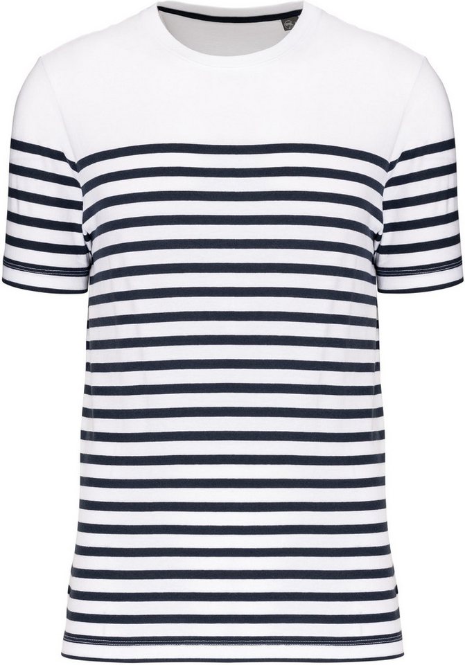 Kariban Rundhalsshirt T-Shirt im Marine-Stil mit Rundhalsausschnitt Bio Herren von Kariban
