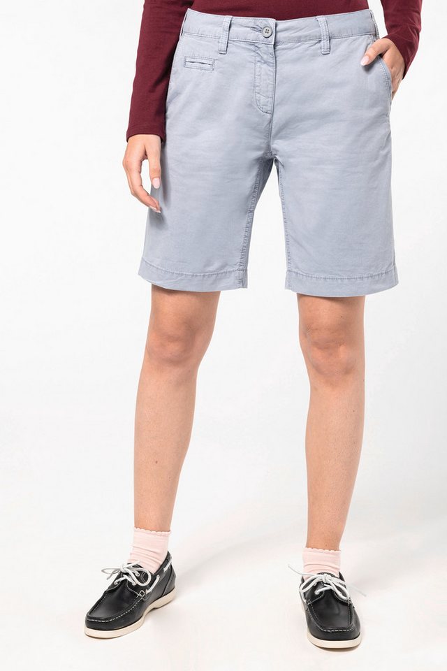 Kariban Shorts Bermuda-Shorts für Damen im ausgewaschenen Look von Kariban