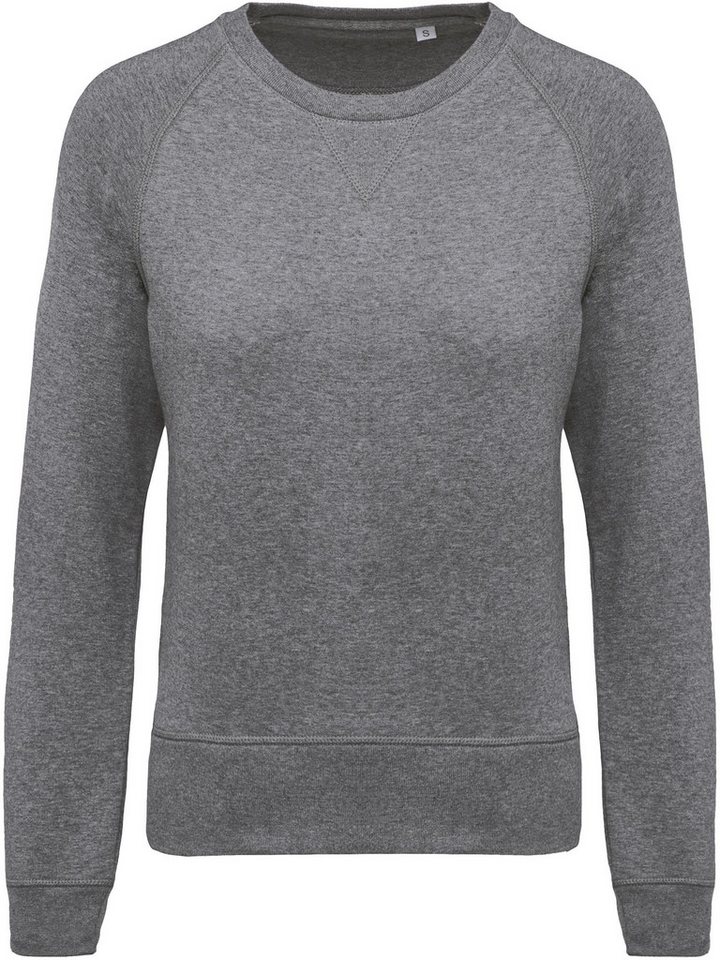Kariban Sweatshirt Damen Sweatshirt BIO-BAUMWOLLE Rundhalsausschnitt Raglanärme von Kariban