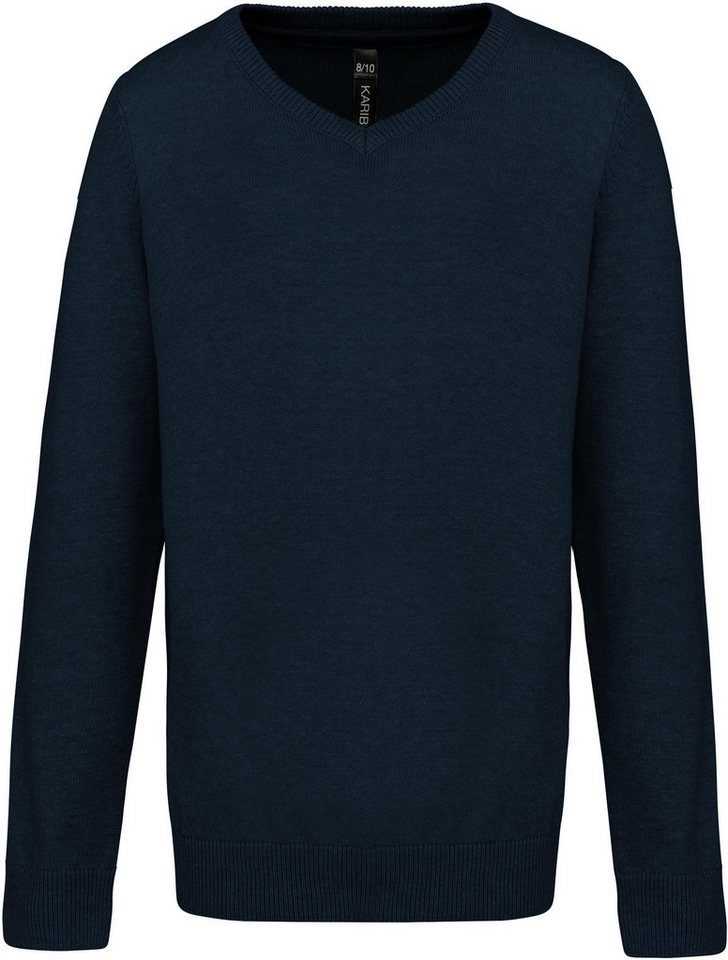 Kariban Sweatshirt Kinder-Pullover mit V-Ausschnitt von Kariban