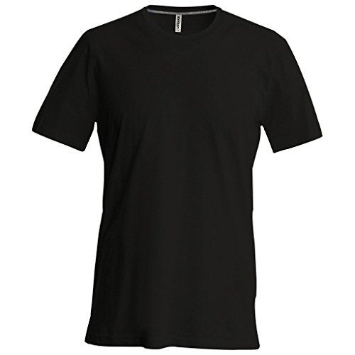 Kariban-T-Shirt, kurzärmelig, Rundhalsausschnitt, Größe XXL, Schwarz von Kariban