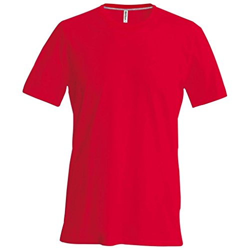 Kariban-T-Shirt, kurzärmelig, Rundhalsausschnitt, Rot, Größe XXL von Kariban