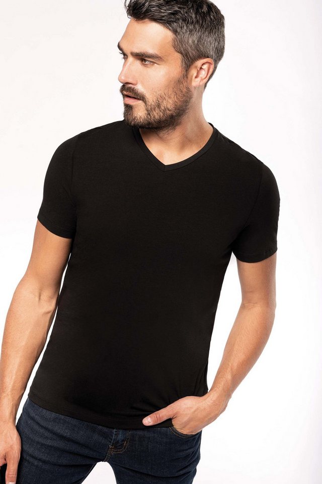 Kariban T-Shirt Kurzarm-T-Shirt mit V-Ausschnitt von Kariban