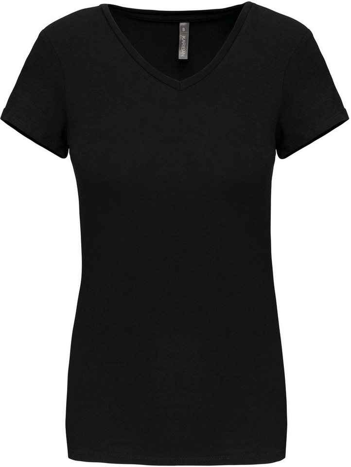 Kariban V-Shirt Kurzarm-Damen-T-Shirt mit V-Ausschnitt von Kariban