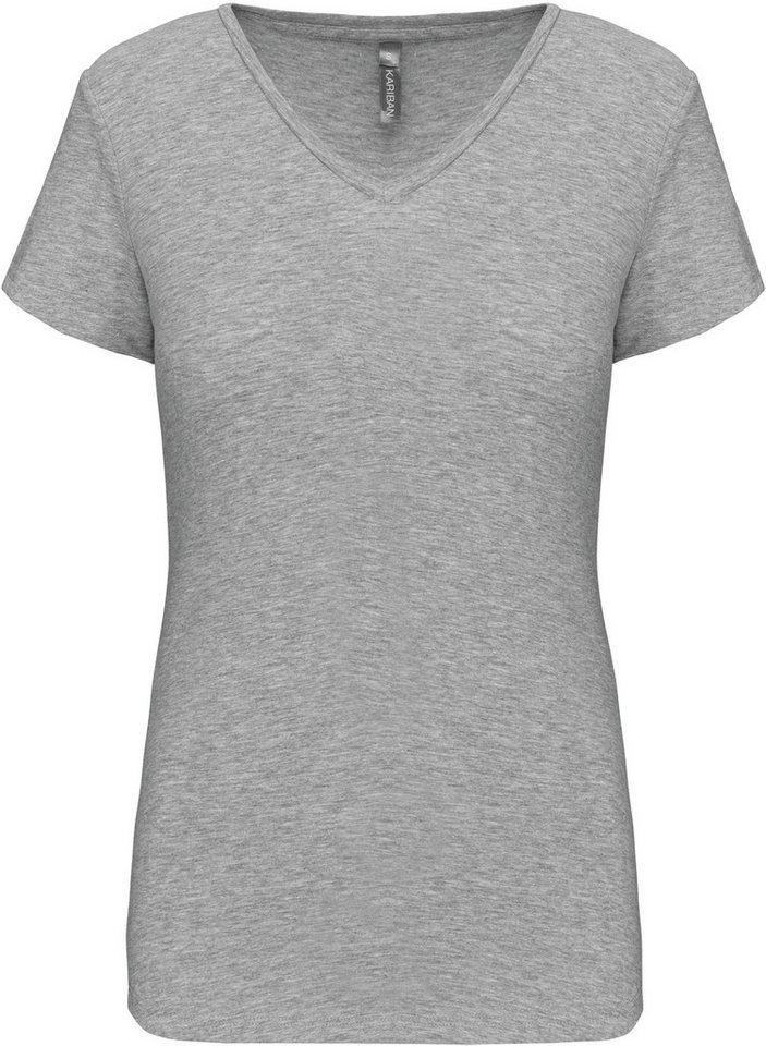 Kariban V-Shirt Kurzarm-Damen-T-Shirt mit V-Ausschnitt von Kariban