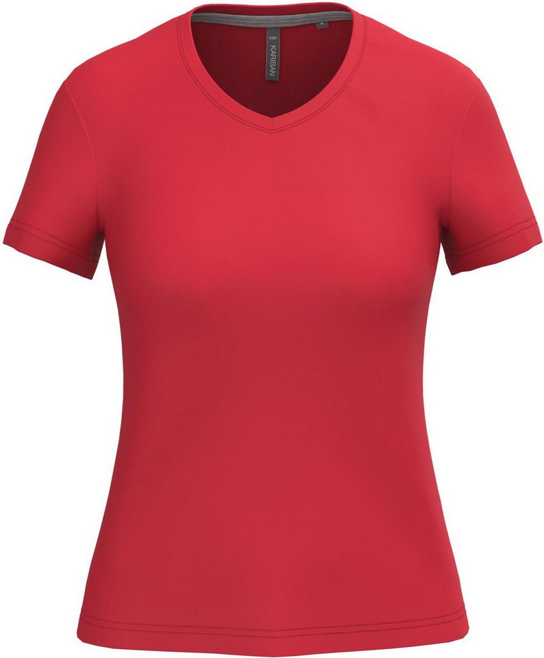 Kariban V-Shirt T-Shirt Damen Ladies' short-sleeved V-neck T-shirt von Kariban