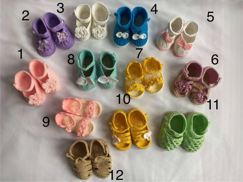Handgefertigte Gehäkelte Baby-Schuhe & Sandalen - Weiche, Bequeme Und Stilvolle Babyschuhe Handgefertigte Gehäkelte Baby-Schuhe & Sandalen - Weiche, Bequeme Und Stilvolle Babyschuhe von KarinaWovenWonders