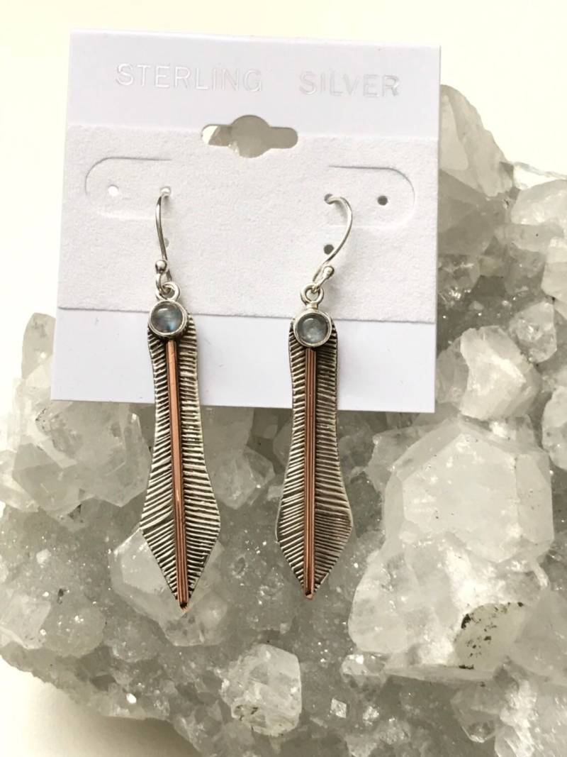 Abend Mondstein Ohrringe von KarinsForgottenTreas