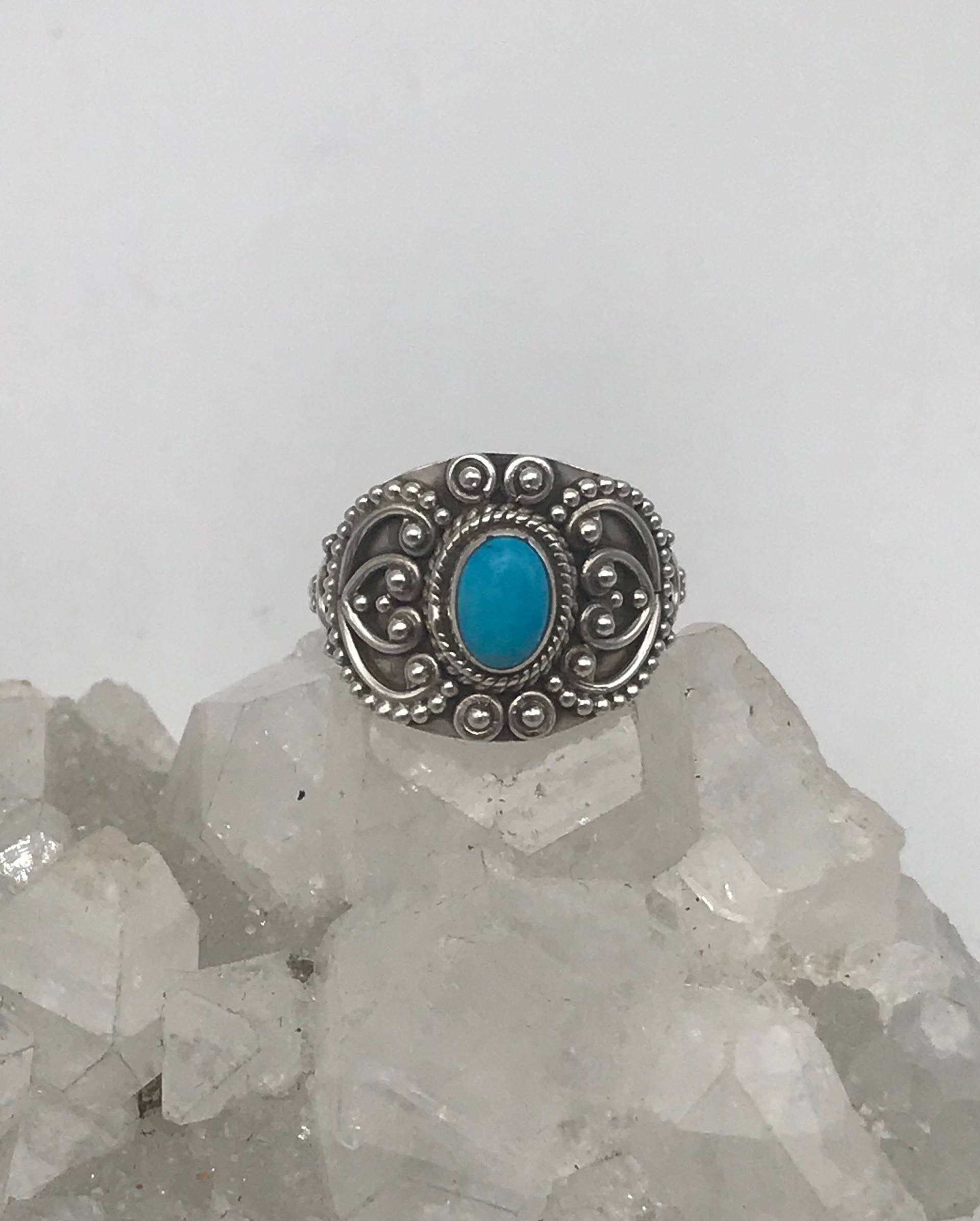 Blauer Türkis Ring, Größe 23cm von KarinsForgottenTreas