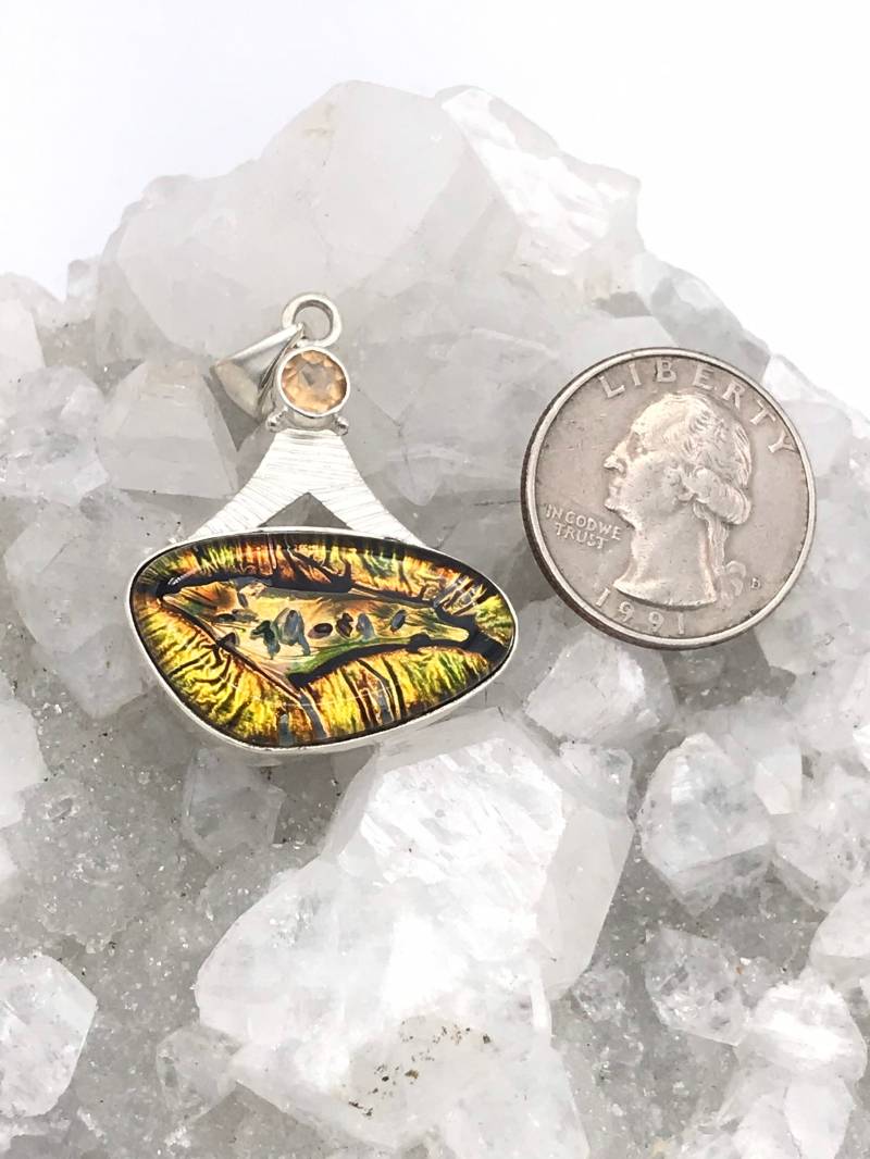 Clearance Dichroic Glas Anhänger Halskette von KarinsForgottenTreas