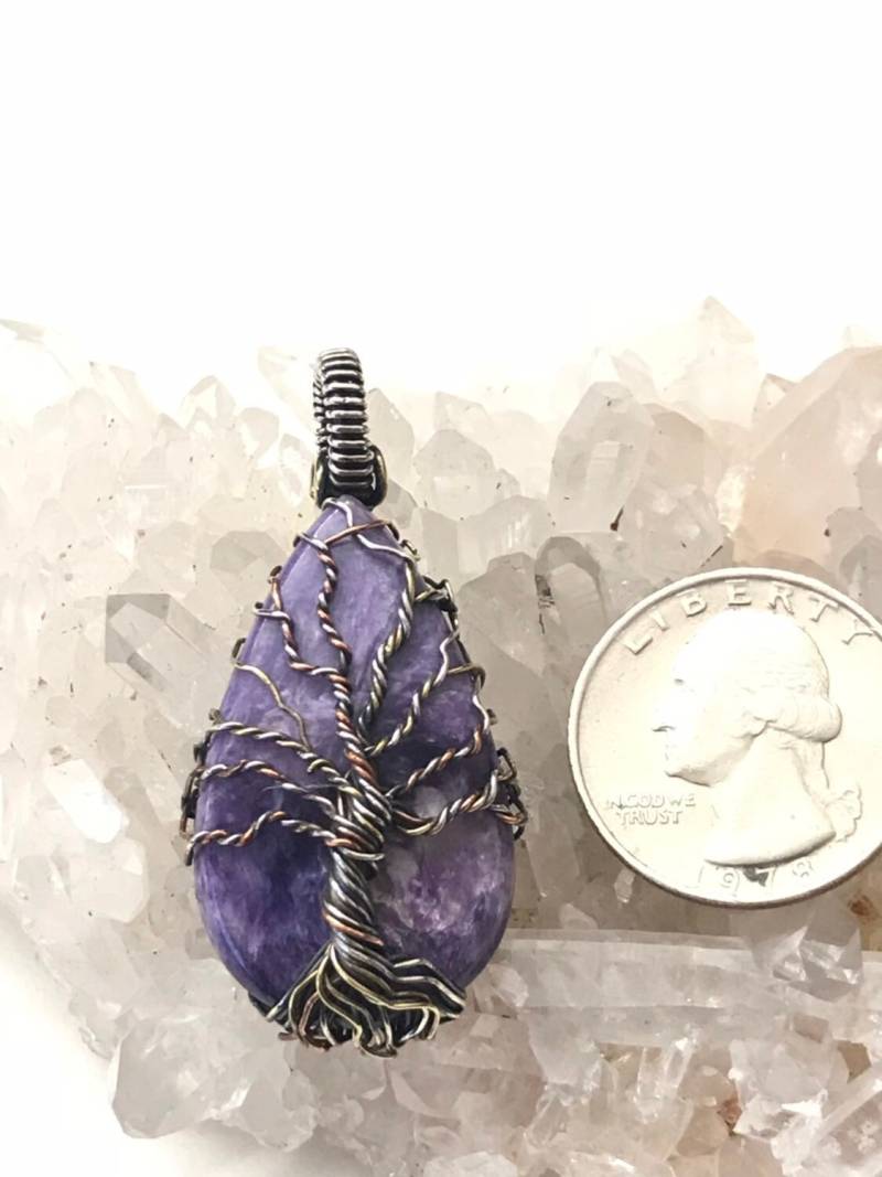 Schöner Charoit Lebensbaum Anhänger von KarinsForgottenTreas