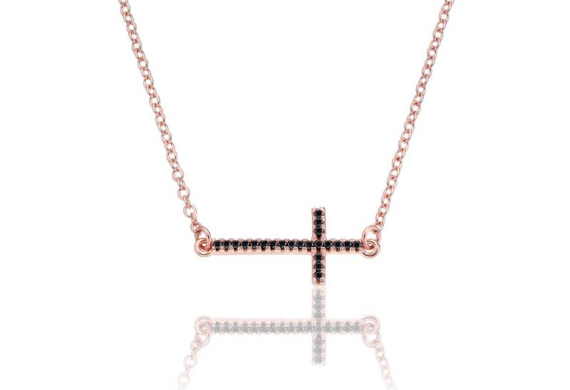 Karisma Schmuck Collierkettchen Damen Silber 925 Kreuz Zrikonia Collier Kette mit Verlängerung 5cm von Karisma Schmuck