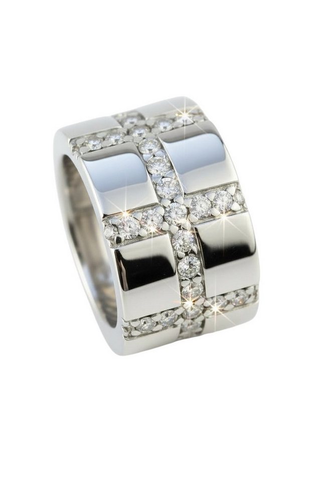Karisma Schmuck Fingerring Karisma Damen Silberring Sterlingsilber 925 rhodiniert Premium, Zirkonia R100349 von Karisma Schmuck