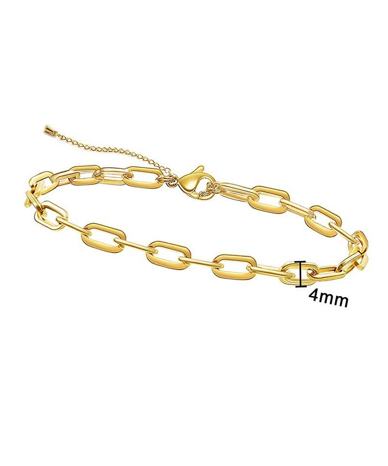 Karisma Schmuck Gliederarmband /auch als Fußkette Edelstahl Damen 4mm Armreif Länge 17cm + 4cm, Verlängerung Frauenschmuck von Karisma Schmuck