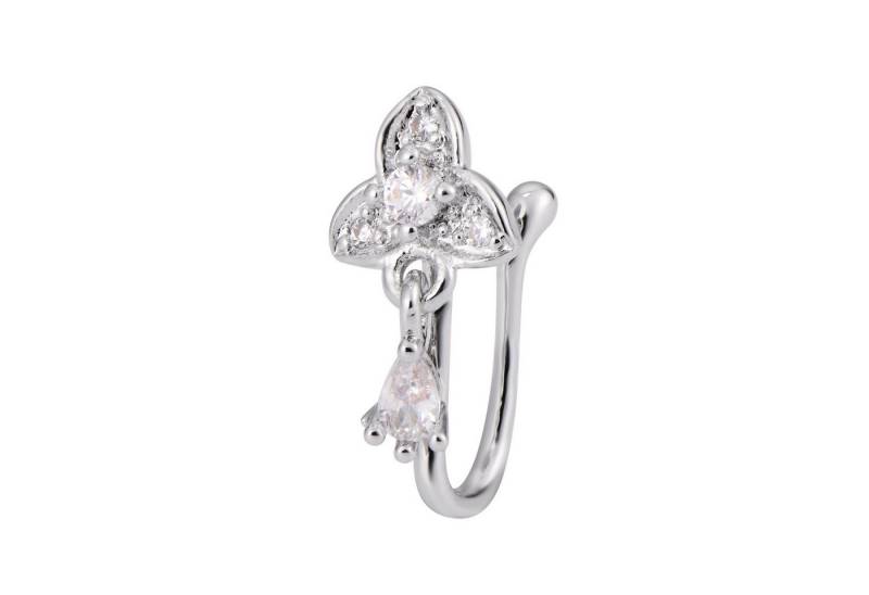 Karisma Schmuck Nasenpiercing Messing Fake U-Form Ohrclip Ohrring Gefälscht Frauen Ring FN-41, Knorpel Lippe Helix Tragus Zirkonia Steine von Karisma Schmuck