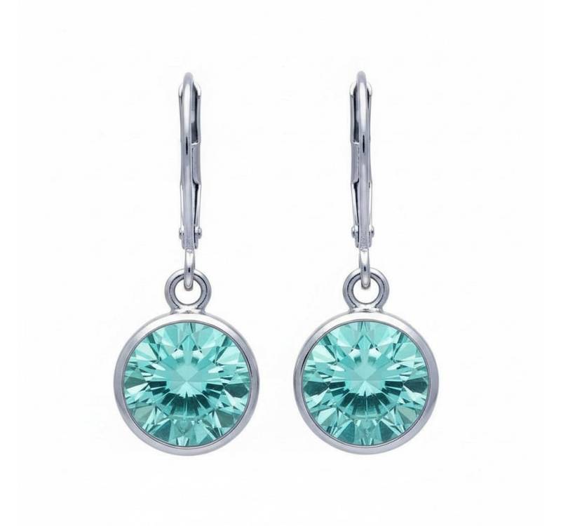 Karisma Schmuck Paar Ohrhänger Damen Silber 925 Ohrringe Ohrhänger Zirkonia 10mm, Steine Klipverschluss von Karisma Schmuck