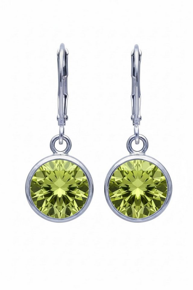 Karisma Schmuck Paar Ohrhänger Damen Silber 925 Ohrringe Ohrhänger Zirkonia 10mm, Steine Klipverschluss von Karisma Schmuck