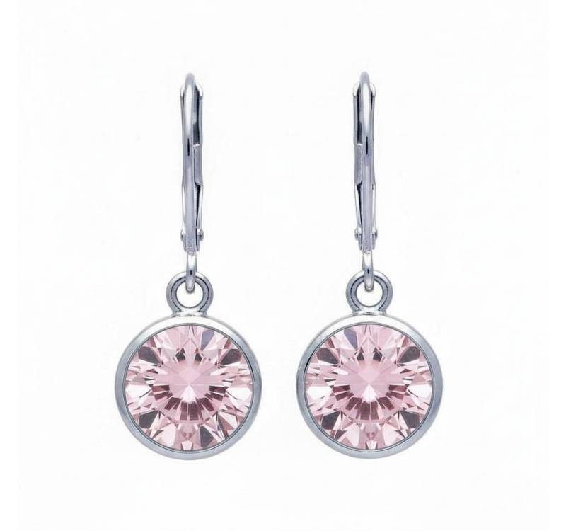 Karisma Schmuck Paar Ohrhänger Damen Silber 925 Ohrringe Ohrhänger Zirkonia 10mm, Steine Klipverschluss von Karisma Schmuck