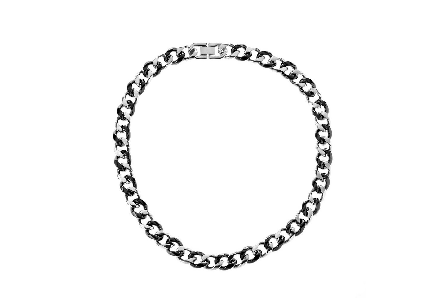 Karisma Schmuck Panzerkette Damen Edelstahl 316 L Panzer Kette - Schwarze Keramik, Glieder Breite 12mm - N1060 von Karisma Schmuck