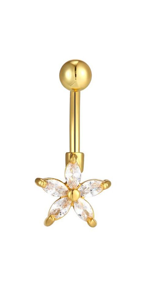 Karisma Bauchnabelpiercing Edelstahl 316L Vergoldet Bananbell HB363 von Karisma