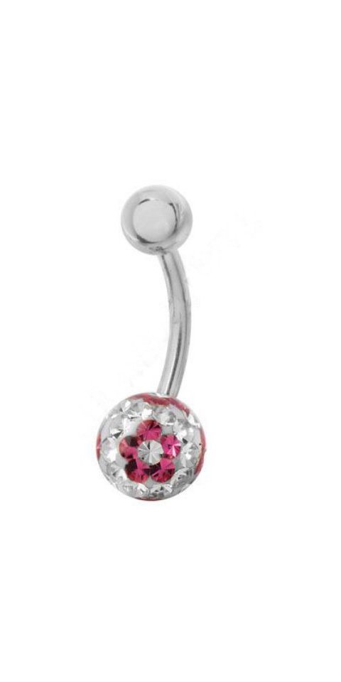 Karisma Bauchnabelpiercing Karisma Bauchnabel Piercing Blume Sealed mit Kristall Elements Rosa - 10.0 Millimeter von Karisma