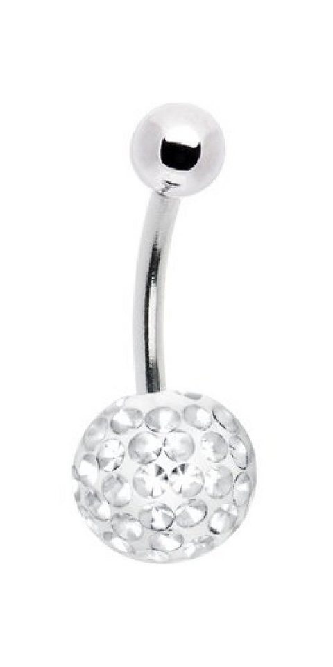 Karisma Bauchnabelpiercing Titan G23 Bauchnabel Piercing Mit Kristall Elements 8mm Kugel -, Beschichtet - 6.0mm Länge von Karisma