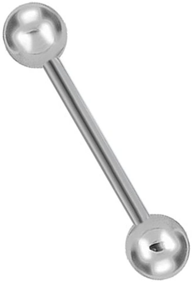 Karisma Brustwarzenpiercing Zungenpiercing Piercing Titan G23 Barbell Hantel Mit 2 Kugeln 5mm, - TBRB - 12.0 Millimeter von Karisma