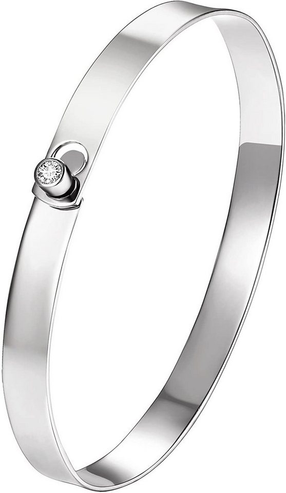 Karisma Edelstahlarmband Karisma Armreif Damen Sterling Silber 925 rhodiniert, Zirkonia Weiss HS-ARM02 Farbwahl - Silber Rhodiniert von Karisma