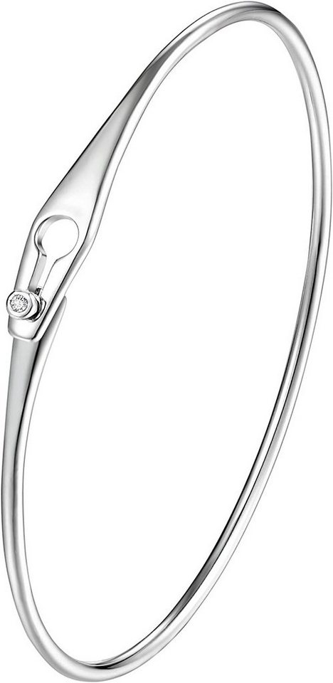Karisma Edelstahlarmband Karisma Armreif Damen Sterling Silber 925 rhodiniert, Zirkonia Weiss HS-ARM03 Farbwahl - Silber Rhodiniert von Karisma
