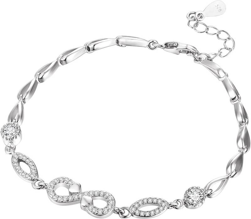 Karisma Edelstahlarmband Karisma Damen Silber 925 Armband Unendlichkeit, Infinity Länge 17 bis 19,5cm rhodiniert von Karisma