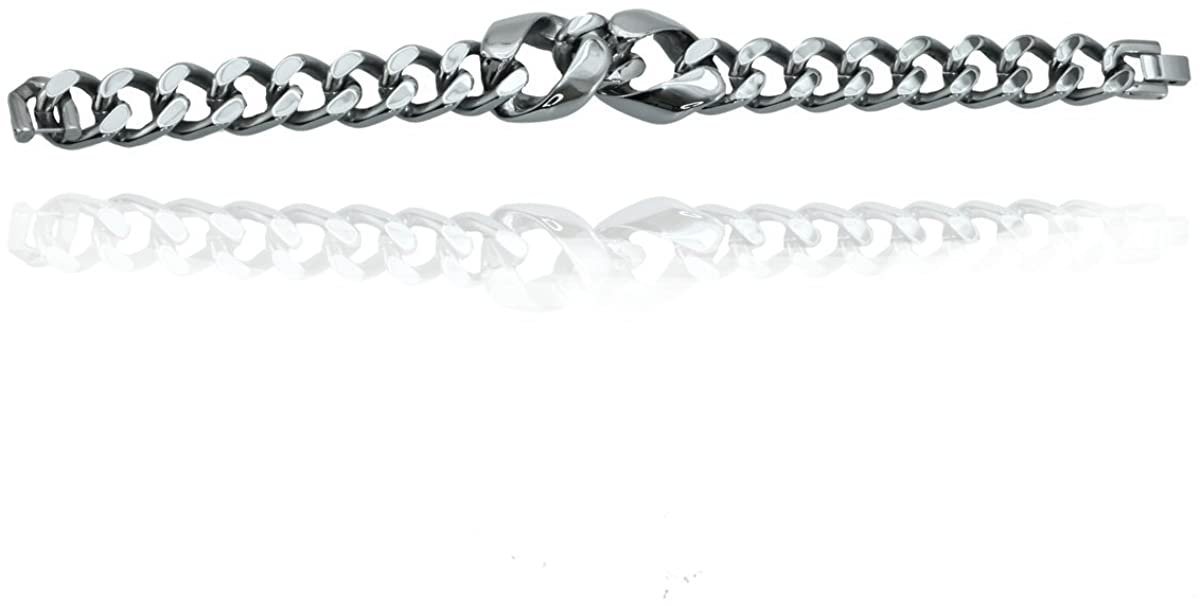 Karisma Edelstahlarmband Karisma Edelstahl Männer Panzerarmband Länge 21cm - Silber von Karisma