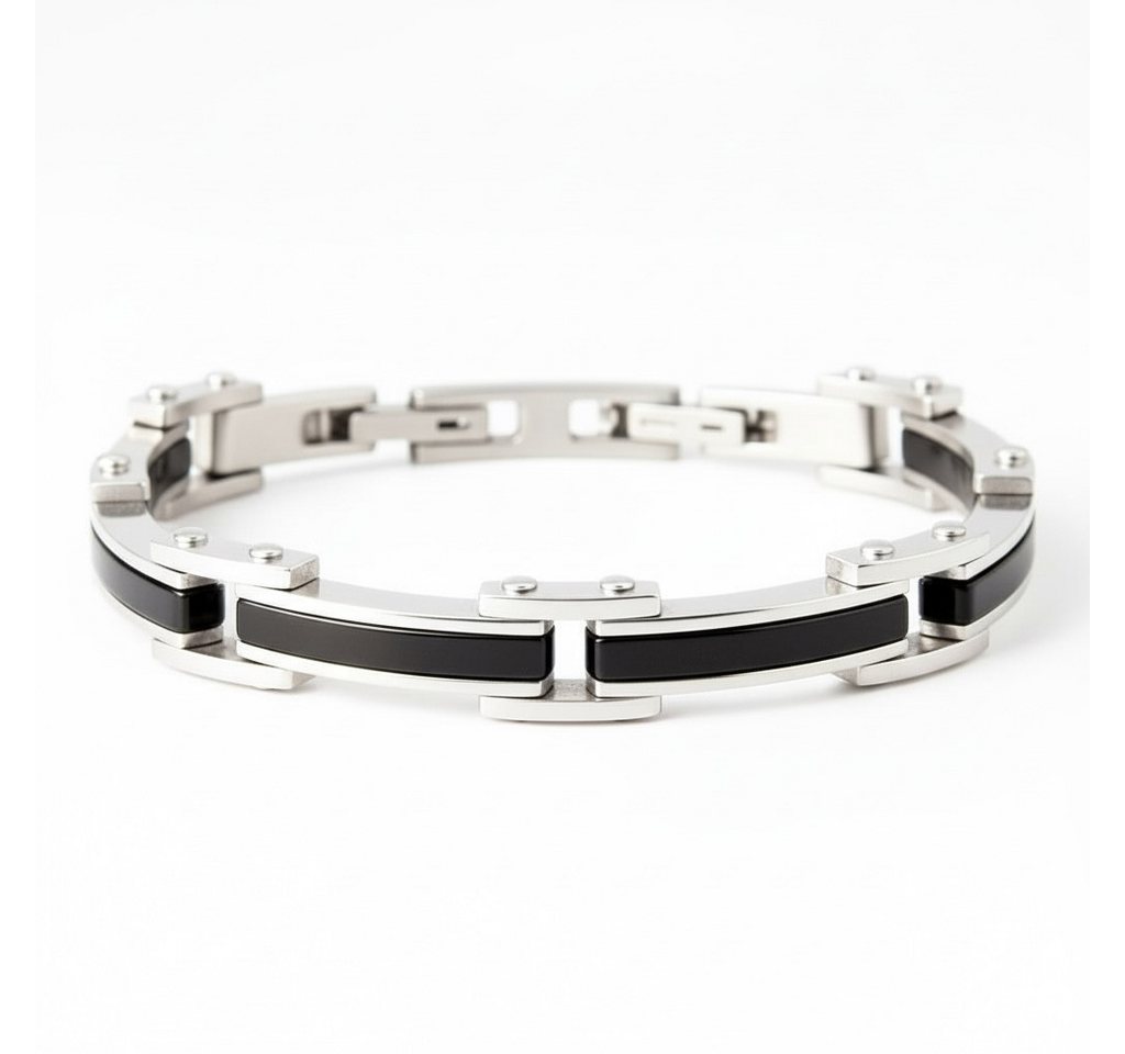 Karisma Edelstahlarmband Karisma Herren Edelstahl Armband - Schwarze Keramik Glieder -, Hoch Poliert Breite 10mm - ESB0002 - 19.0 Zentimeter von Karisma