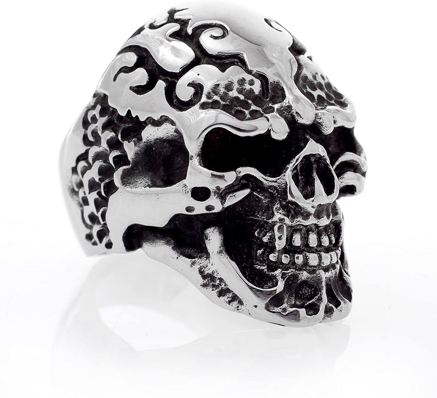 Karisma Fingerring Karisma Edelstahl 316L Ring -Totenkopf skull Bulk Gothic - Hoch Poliert - SRSK005 - 59 (18.8) von Karisma