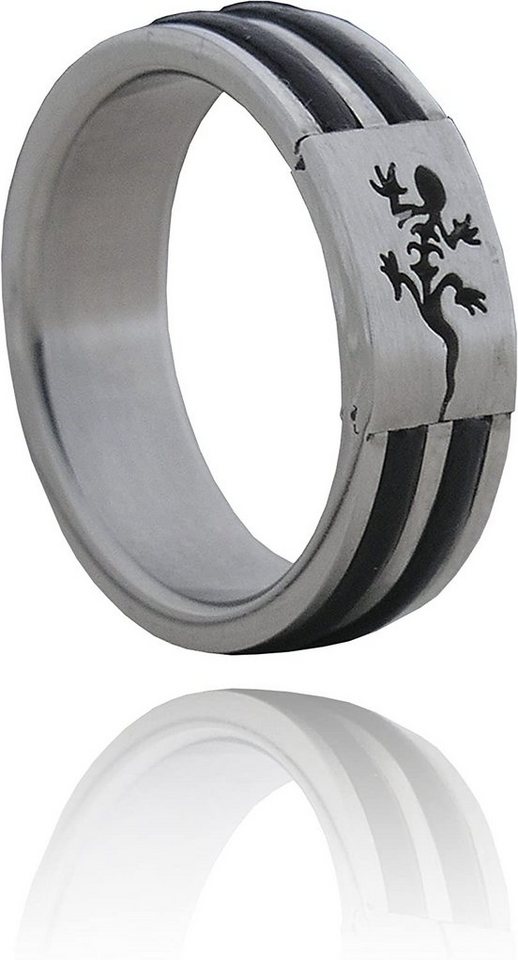 Karisma Fingerring Karisma Edelstahl Ring Gecko Mit Kautschuck Matt Poliert SR4273 - 53 (16.9) von Karisma
