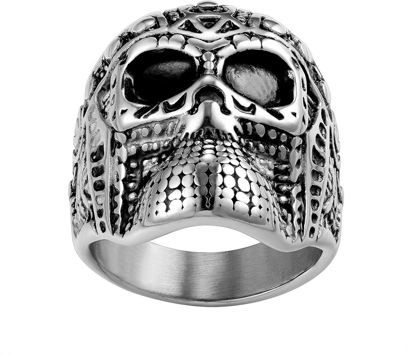 Karisma Fingerring Karisma Männer Edestahl 316L Silber Totenkopf Herrenring geschwärzt- RHC110 - 68 (21.6) von Karisma