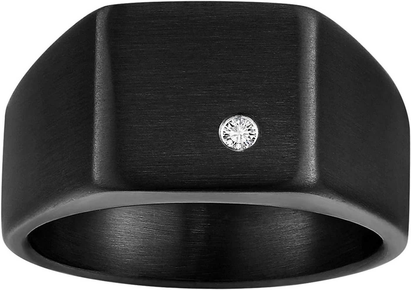 Karisma Fingerring Karisma Männer Edestahl Schwarz 316L Stein Matt - RHX110 - 60 (19.1) von Karisma