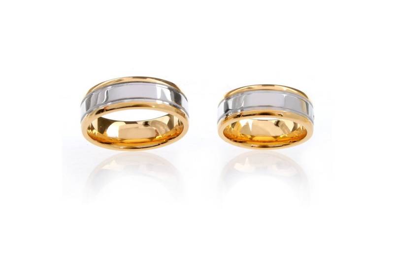 Karisma Fingerring Karisma Trauring Eheringe Verlobungsring Edelstahlring B, icolor Vergoldet SR787 -Wahlweise mit oder ohne Zirkonia von Karisma