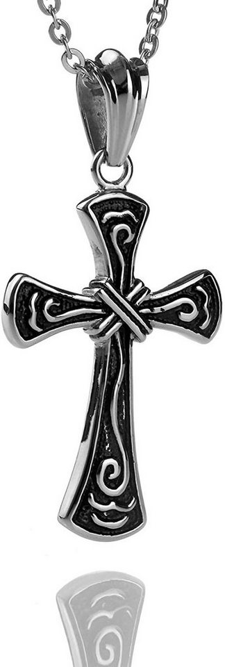 Karisma Kette mit Anhänger Edelstahl Anhänger Kreuz mit Edelstahl Kette - Herrenschmuck, - 50 Zentimeter von Karisma