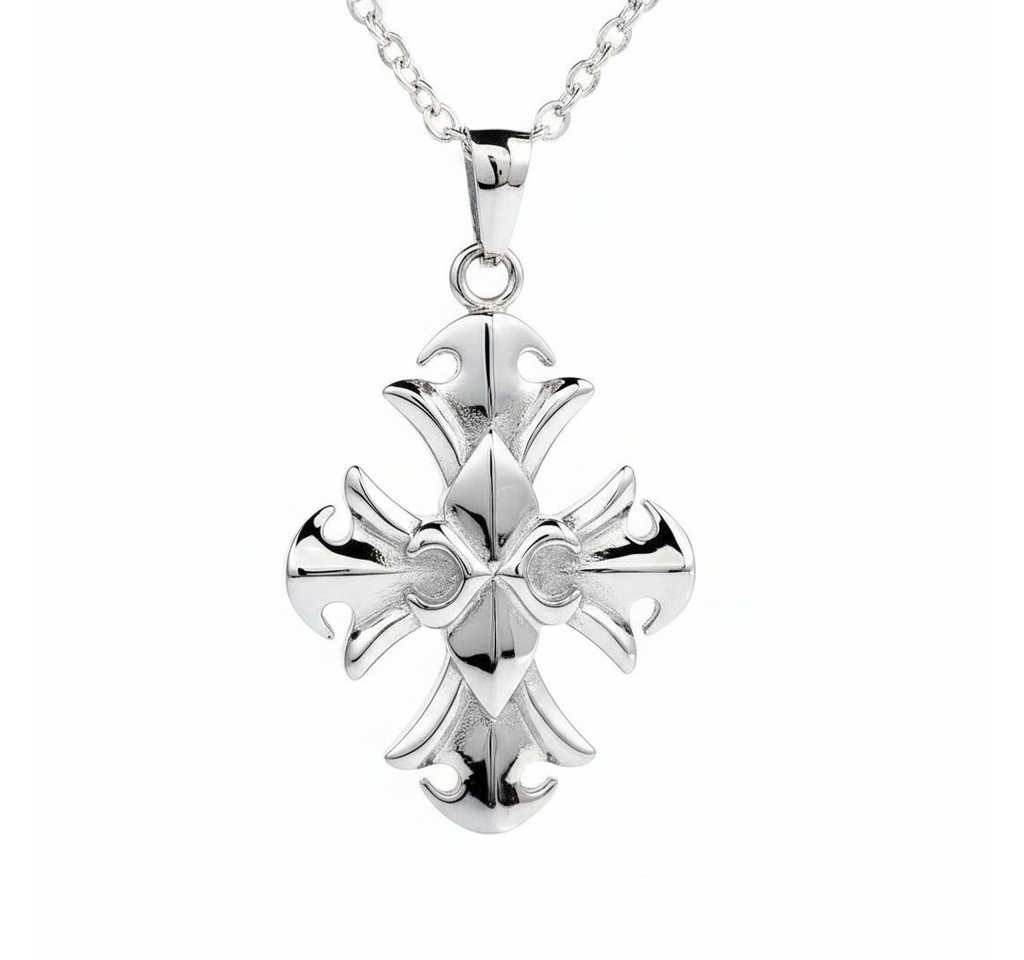 Karisma Kette mit Anhänger Edelstahl Kettenanhänger Moderner Kreuz Fleur de Liis, mit EdelstahlKette PGKFL1 - 55.0 Zentimeter von Karisma
