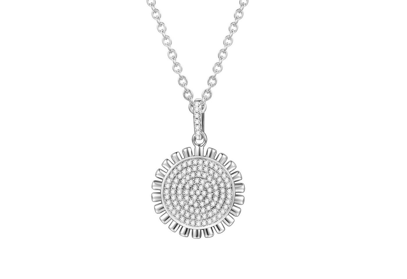 Karisma Kette mit Anhänger Karisma Collier Damen Sterling Silber 925 Anhänger Kette Zirkonia, Weiss 18mm HS-CS50 Farbwahl von Karisma