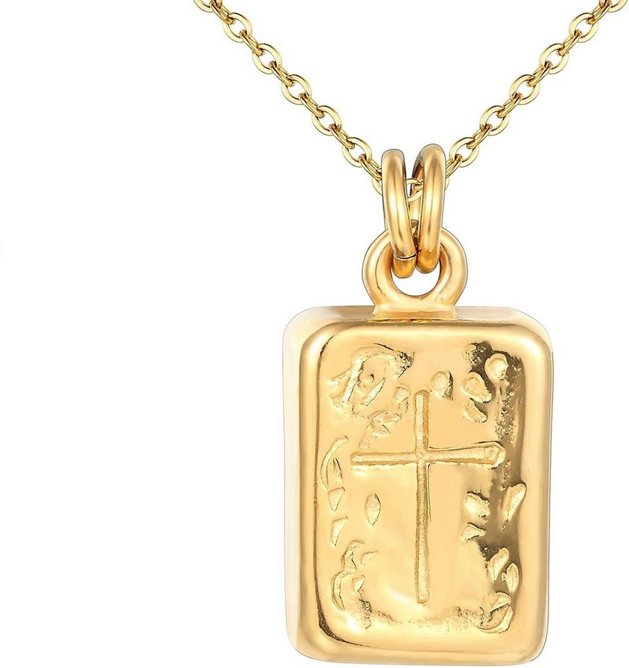 Karisma Kette mit Anhänger Karisma Damen Edelstahl Collier Anhänger Halskette - Bible - CSP1004 - Gold von Karisma