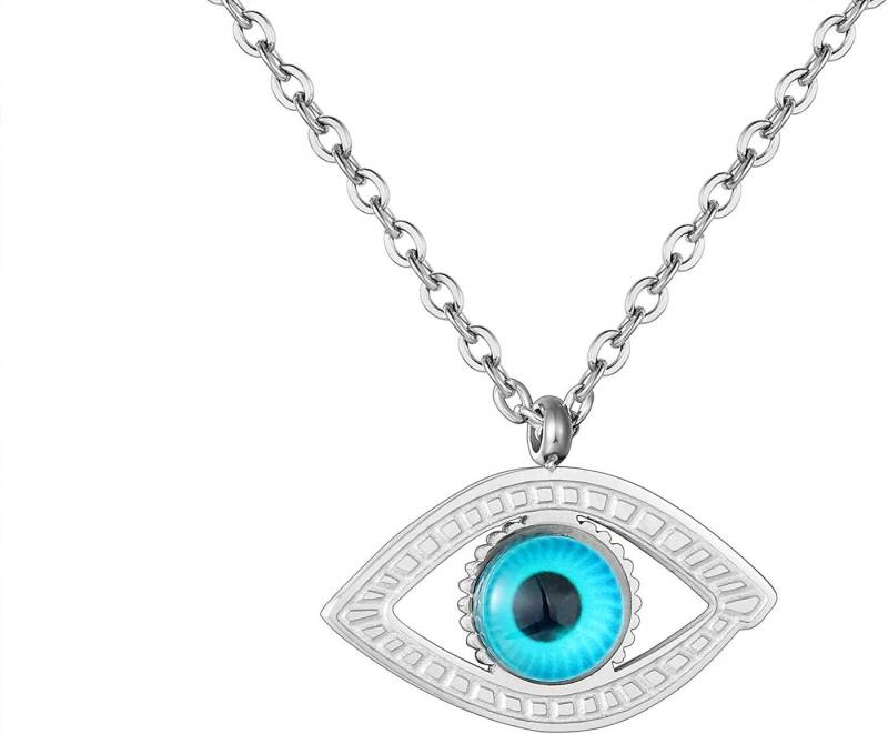 Karisma Kette mit Anhänger Karisma Damen Edelstahl Collier Anhänger Kette - Nazar Auge- YLK104 - Silber von Karisma