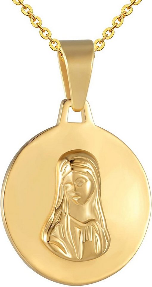 Karisma Kette mit Anhänger Karisma Edelstahl Kettenanhänger Heilige Maria IP Pating Gold Edestahlkette PS250 - 50.0 Zentimeter von Karisma