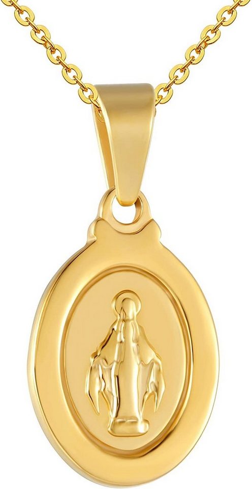 Karisma Kette mit Anhänger Karisma Edelstahl Kettenanhänger Heilige Maria IP Pating Gold mit Edestahlkette PS255 - 50.0 Zentimeter von Karisma