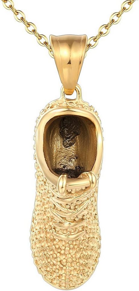 Karisma Kette mit Anhänger Karisma Männer Edelstahl Collier Anhänger Halskette - Fussball Sport Schuhe - CSP1001 - Gold von Karisma